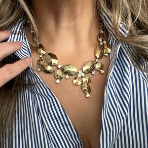 Kate Spade Goldtone Rhinestone Crystal Statement Collar Necklace